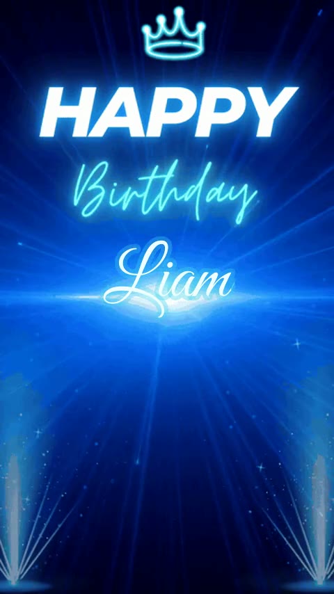 Neon Glow birthday GIF with a name on it